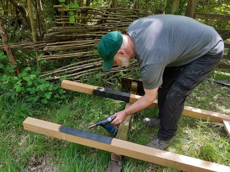 Preserving wood through shou sugi ban